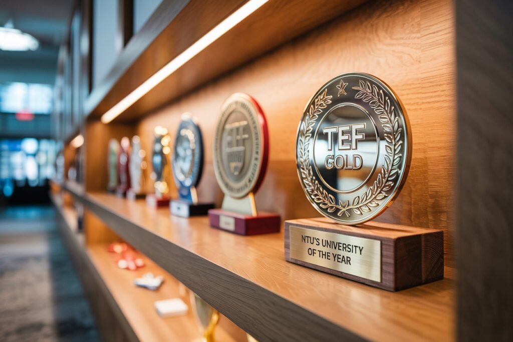 Nottingham Trent University UK TEF Gold teaching award and University of the Year recognition